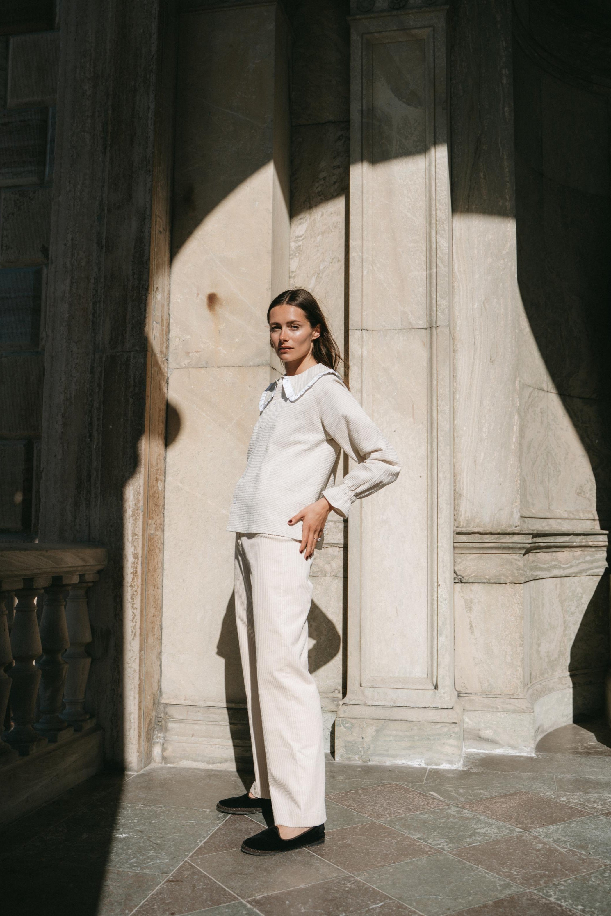 Annabelle pant – pale ivory